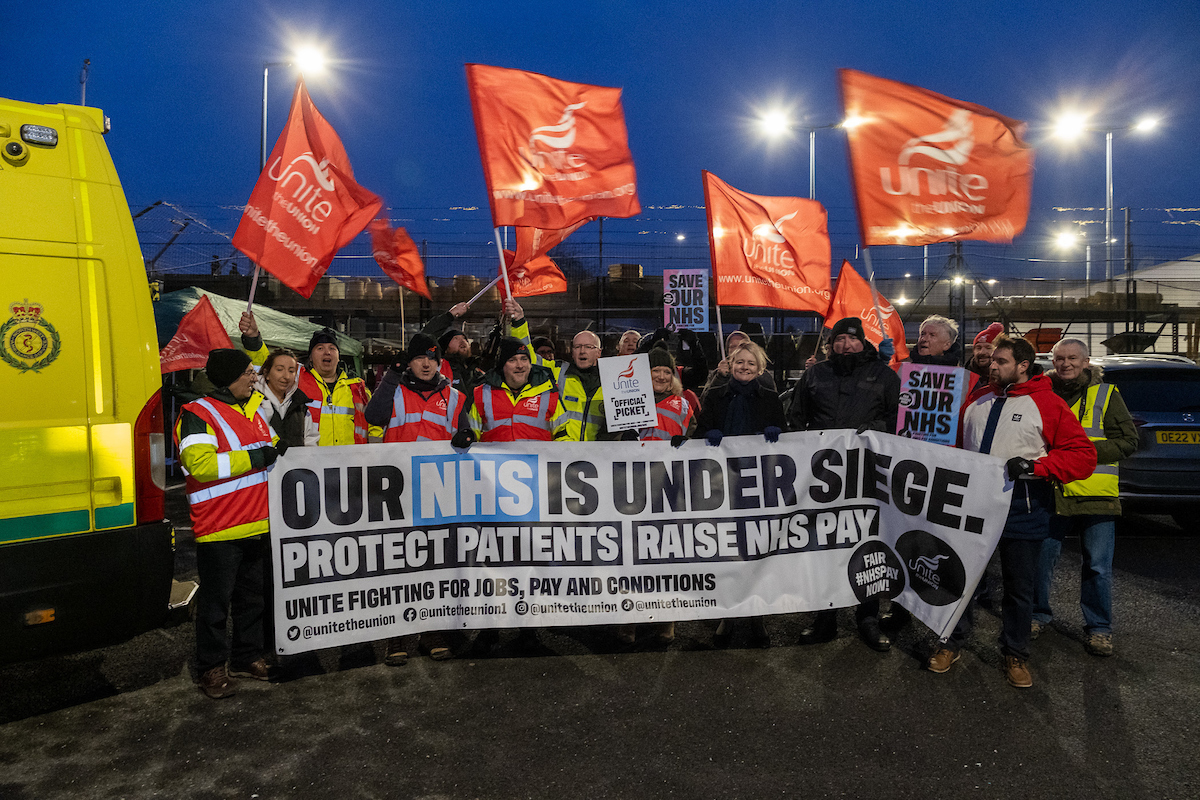 'We can't afford to let the NHS sink' - Unite Live