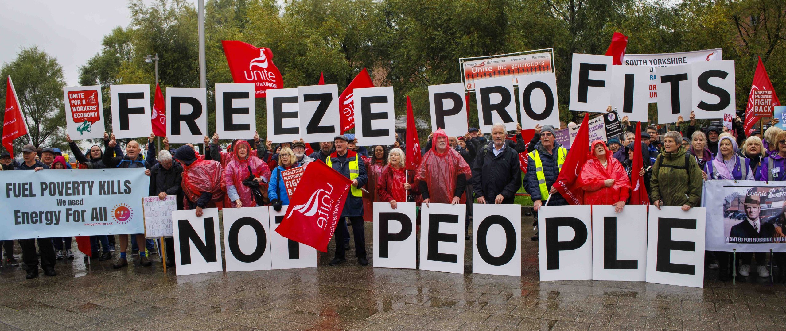 Winter Fuel Allowance Unite retired members protest