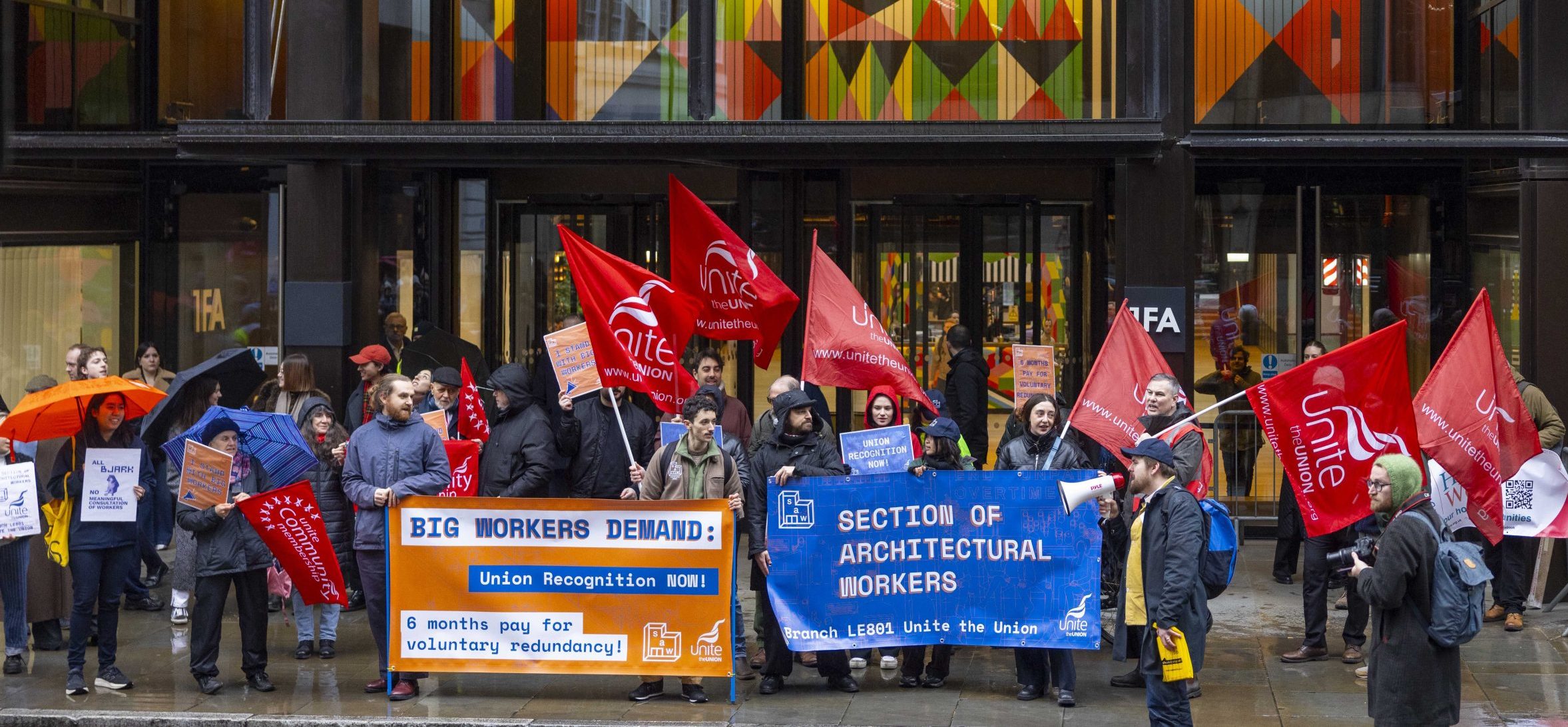 Protest Design Architects protest over jobs threat - Unite Live
